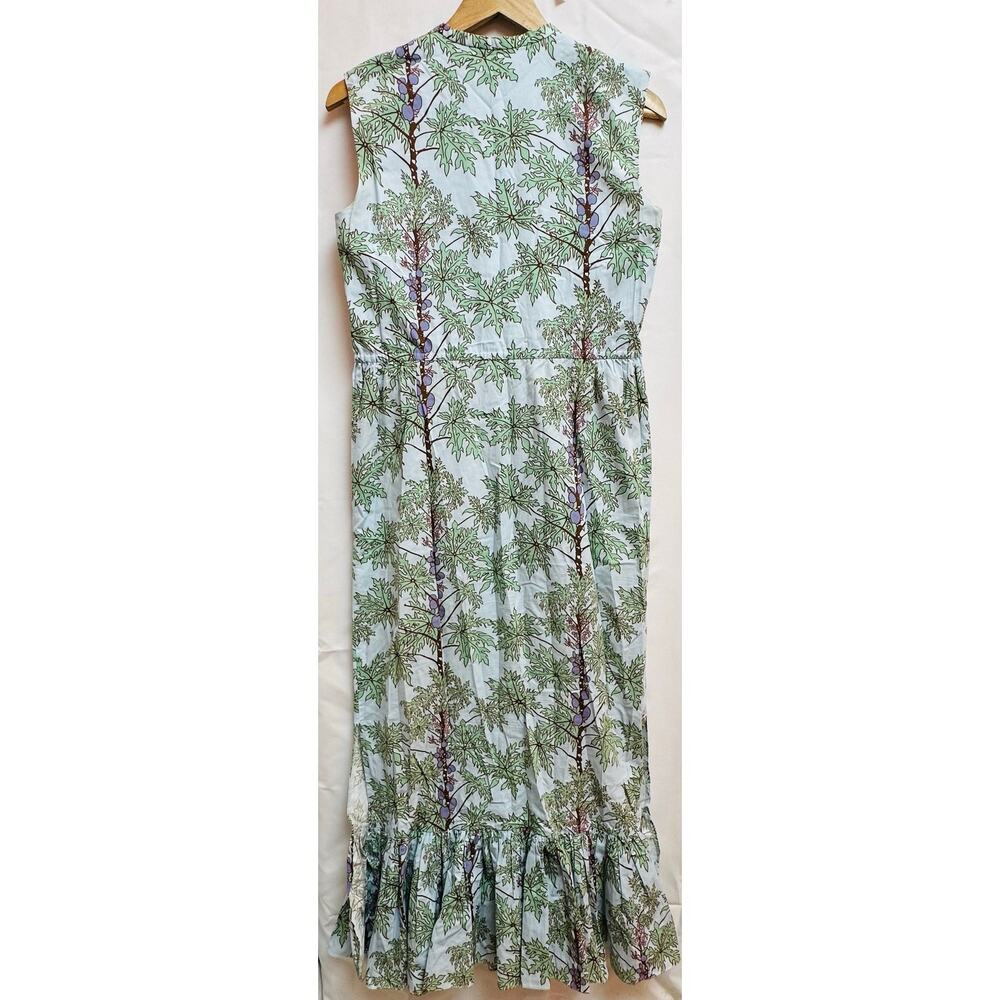 Coco Shop Women’s shirt Botanical drawstring sleeveless dress maxi size Small